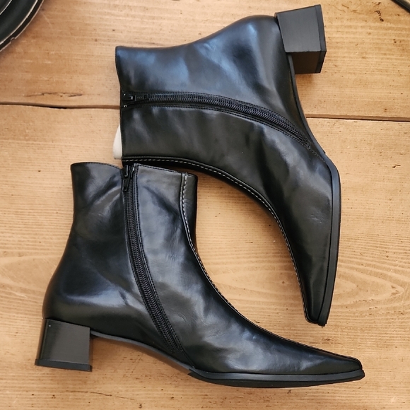 Paul Green Black Lynn Ankle Boots - Picture 4 of 5